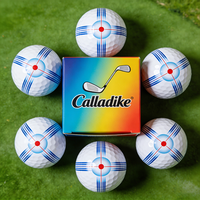 Balle de golf promotionnelle de qualité supérieure avec logo personnalisé, emballage transparent recyclable et triple transparence