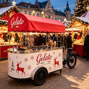 Chariot de gelato, kiosque, stand, chariot, van, vélo, tricycle, cyclomoteur, chariot ambulant, Parisien, Romain, Tokyo, Londres, Berlin, New York City - Product Image 2
