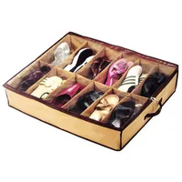 أداة تنظيم الأحذية خزانة المنزل تحت السرير الحذاء حاوية علب حالة ستور 12 حذاء صندوق تخزين