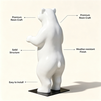 Statue d'ours en fibre de verre renforcée en acier, robuste, pour la décoration des centres commerciaux et des places publiques