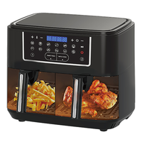 Friteuse à Air Double Zone à Grande Capacité avec Four Intégré, Friteuse Électrique Numérique 5,5L 6L 7L 9L 10L