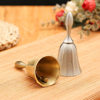 Cloche à main personnalisée, cloche de table vintage en laiton plaqué or, cloches pour le dîner, l'heure du thé, les mariages, les souvenirs, les cadeaux