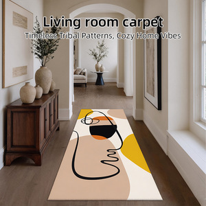 EIFFEL HOME Tapis à motifs de plantes et de fleurs en fibre de polyester, lavable en machine, résistant aux taches, pour la maison, le studio, la chambre à coucher, le salon, le couloir - Product Image 3