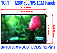 Nouvel écran BOE de 10,1 pouces, résolution 1280*800, LVDS, 350CD, IPS, TFT, modules LCM LCD, contraste 800:1, TV101WXM-NS0