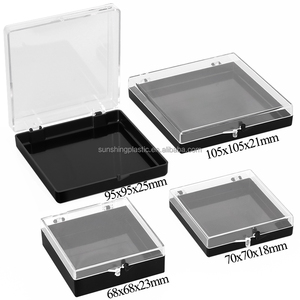 Boîte à bijoux transparente SUNSHING en plastique, étui de rangement pour pierres précieuses, conteneurs pour badges, présentoir d'échantillons en acrylique avec couvercle à charnière - Product Image 3