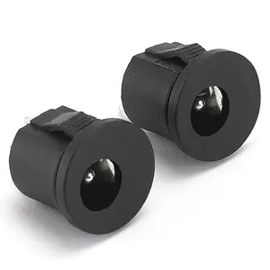 DC-022B Low power connector socket vertical 5.5x2.1mm and 1.3mm with hex nut Panel Mount