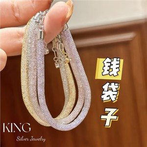 เครื่องประดับคิงซิลเวอร์ 925 เงินสเตอร์ลิงชุบทองสไตล์อิตาลีสร้อยข้อมือเพชรเต็มวงสำหรับผู้หญิงสวมใส่ทุกวัน - Product Image 1