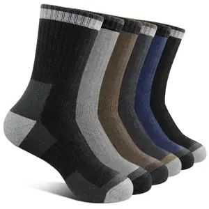 Men's Breathable Moisture Control Work Gear Socks Heavyweight Wool Boot Steel Toe Work Socks