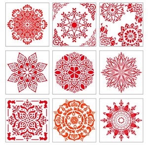 <span class=keywords><strong>Plantillas</strong></span> de Estarcido <span class=keywords><strong>para</strong></span> <span class=keywords><strong>Pared</strong></span>, Diseño Mandala, Corte Láser, Plástico PET, Personalizadas, Grandes, <span class=keywords><strong>para</strong></span> Pintar con Aerógrafo - Product Image 3