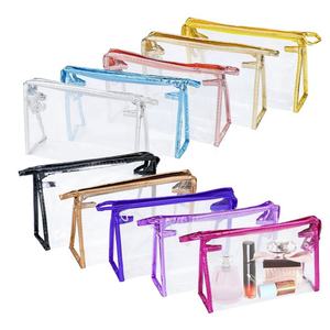 Wholesale Waterproof Women Cosmetic Travel Makeup <b>Bag</b> Large Capacity <b>clear</b> <b>clear</b> Pu Toiletry <b>Bag</b> - Product Image 5