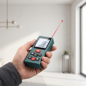 Regla Digital Pequeña, Medidor de <span class=keywords><strong>Distancia</strong></span> Láser de Mano de 50m a 120m, Carga Directa por USB, Batería de Larga Duración, Herramienta de Medición para Exteriores - Product Image 1