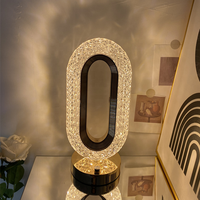 Lampe de table en cristal de luxe nordique moderne BIFANG, élégante, avec charge USB, contrôle tactile, lampe de chevet moderne en cristal à piles