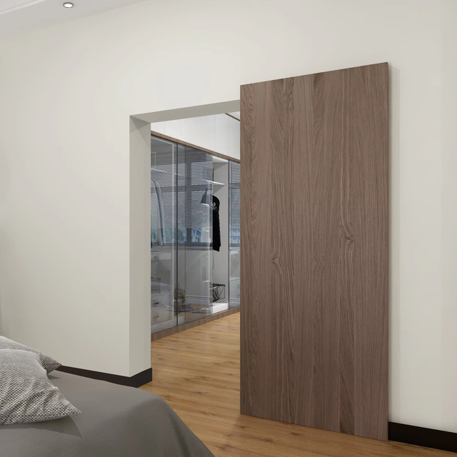 Magic Ghost Door Hidden Track Hardware Simple Design Interior Sliding  Wooden Door System