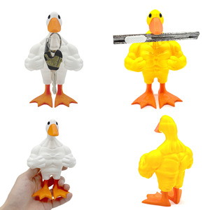 Muscular Duck Magnetic Statue 3D Printed <b>Key</b> Holder Garden Decoration Novelty Ornament - Product Image 4