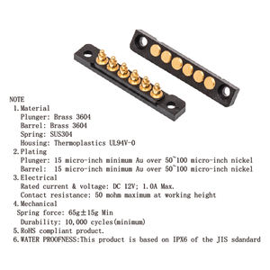 Connettori Magnetici Pogo Pin Impermeabili <span class=keywords><strong>2</strong></span> 3 4 5 6 7 8 9 10 12 Pin, Connettori Magnetici a Molla per Batterie - Product Image 5
