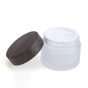 Couvercle en bois de laiton 30g 50g noir et blanc, avec joint, masque de protection, corps, lait, récipient d'emballage cosmétique, <span class=keywords><strong>essence</strong></span> crème, pot en plastique - Product Image 6