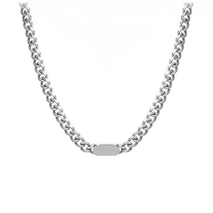 Colar de Corrente Cubana de Titânio, Estilo Hip-Hop, Versátil, Minimalista de Alto Padrão, Presente para Homens e Mulheres - Product Image 1