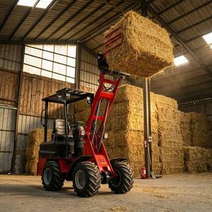 Minicargadora telescópica 4x4 Dvier de 800 kg y 1500 kg con brazo telescópico para trabajo agrícola - Product Image 2