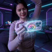 Support magnétique F17 RGB avec anneau lumineux et refroidisseur de téléphone pour diffusion en direct