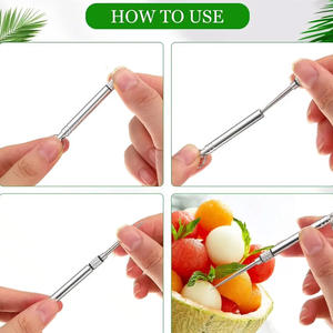 Gantungan kunci Multi fungsi dapat ditarik, gantungan kunci untuk berkemah di luar ruangan, alat pembuka paket pencungkil buah piknik - Product Image 6