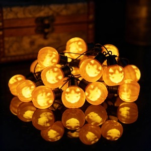 Guirlande lumineuse à piles en forme de citrouille d'Halloween, guirlande LED festive en forme de citrouille pour la maison, les fêtes et le jardin - Product Image 3