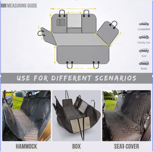 Funda Impermeable para Asiento de Coche para Perros, de Oxford, para Viajes en Coche de Lujo Moderno, con Ventana de Malla, Bolsillo de Almacenamiento, Antirayaduras y Antideslizante, para Coches y <span class=keywords><strong>SUV</strong></span> - Product Image 6