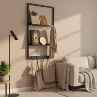 Nouvelle étagère flottante en aluminium, étagères murales combinées à plusieurs niveaux, unité de rangement murale, organisateur mural pour la maison