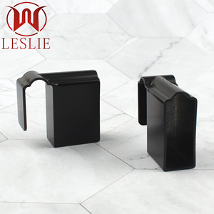 12*30mm Square Zinc Alloy Black Detachable Closet Hardware Support <strong>Clothes</strong> Tube Holder Hanger Pipe <strong>Corner</strong> Wardrobe Hanging <strong>Rails</strong> - Product Image 2