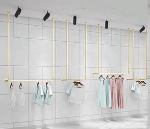 <span class=keywords><strong>Tienda</strong></span> de <span class=keywords><strong>ropa</strong></span> de boutique moderna, estante de <span class=keywords><strong>ropa</strong></span>, estante de <span class=keywords><strong>ropa</strong></span> montado en la <span class=keywords><strong>pared</strong></span>, <span class=keywords><strong>perchero</strong></span>, estante de exhibición de <span class=keywords><strong>ropa</strong></span> que ahorra espacio - Product Image 4