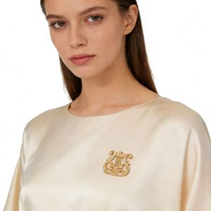 Broche <span class=keywords><strong>Harpe</strong></span> Médiévale Élégante Tridimensionnelle en Alliage Plaqué Or Mat Style Cour pour Hommes et Femmes, Accessoire de Corsage Artistique - Product Image 2