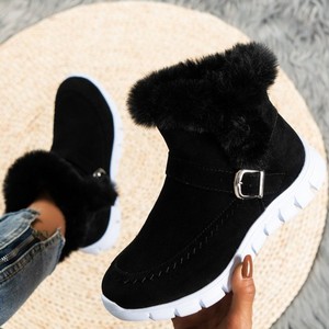 IStapromo Gifts – Nouvelles bottes de neige pour femme, style automne-hiver, grandes tailles, courtes, épaisses et colorées, avec doublure en velours, chaudes et plates - Product Image 4