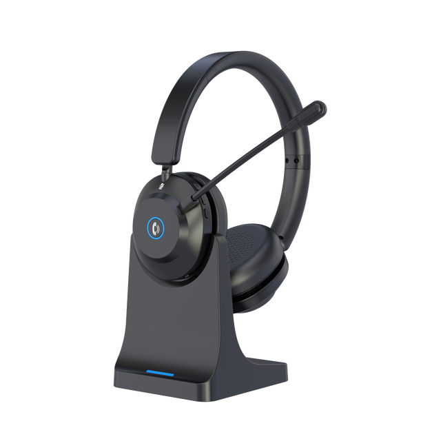 New Headset 2.4G Wireless With Microphone Binaural Call Center Noise Cancelling Office Headphone