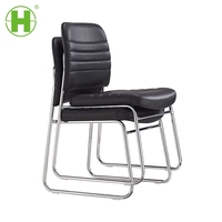 Chaise de bureau en Faux cuir synthétique, meuble empilable, pour salle à manger, personnalisé