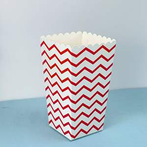 Boîte d'emballage de pop-corn alimentaire jetable pour poulet, matériel en carton expédiable, impression évanescente, série Popcorn Wave - Product Image 6