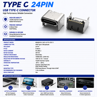 Connecteur Type-C 24 broches haute vitesse premium pour modules de transmission embarqués compacts