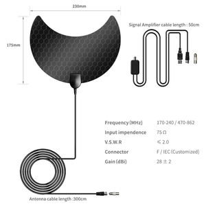 חם מכירה אלחוטי חינם ערוצים 50 קילומטרים מוגבר טווח ארוך hdtv פעיל hdtv טלוויזיה hd - Product Image 2
