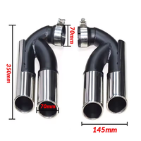 Pour Touareg V6 V8 W12 2004-2018, embouts d'échappement quadruples ronds, silencieux, tuyau d'échappement en acier inoxydable 304, nouveau style carré rond