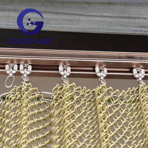 2025 Offre Spéciale décoration moderne cuivre métal mess rideaux décoratif métal tissu pour rideau pour rideaux - Product Image 2