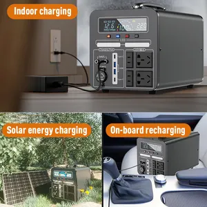 Générateur solaire d'origine, prises ca/cc, batterie au Lithium de secours, alimentation de stockage d'énergie domestique, Station d'alimentation Portable extérieure