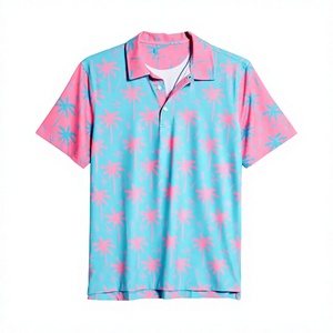 เสื้อเชิ้ตผู้ชายลำลองแบบสวมใส่สบาย ระบายอากาศได้ดี ลายพิมพ์ถักติดกระดุมด้านหน้า ซับเหงื่อได้ดี รับสกรีนโลโก้แบบมืออาชีพ แขนสั้น ขายดีที่สุด - Product Image 1
