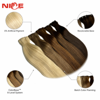 Extensiones de Cabello Humano Remy de Doble Trama, Ligeras, Invisibles, de Alta Calidad, para Salones de Belleza