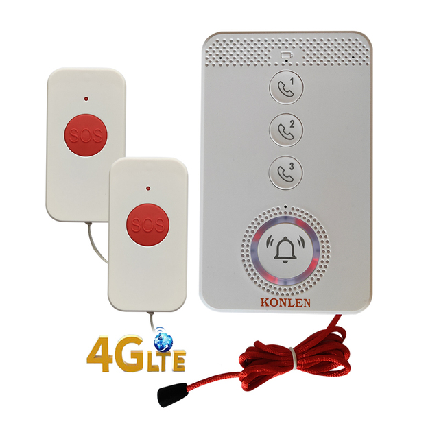4G SIM GSM SOS Help Phone Call SMS Alarm Emergency Calling Pager System Panic Button for Elderly Senior Kids