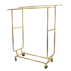Perchero Rodante para Ropa al por Mayor, Perchero Comercial Dorado para Exhibición en Tiendas - Product Image 2