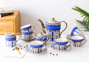 European Style Bone China Coffee Cup and English Gilt Edge Coffee Cup Set - Product Image 6