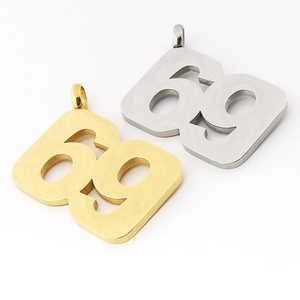 สร้อยคอแฟชั่น ชุบทอง 18K จี้เลข 69 สร้อยคอแบบสั่งทำ - Product Image 1