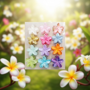 Fermaglio per capelli a forma di fiore di frangipani Flowing Cloud, 8 cm, accessorio per capelli - Product Image 3