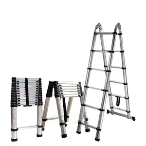 Laden Heavy Duty Verstelbare Lengte Draagbare Ladder Aluminium Telescopische Bamboe Ladder