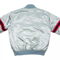 Veste universitaire personnalisée en satin brodée, style baseball, basketball, bomber, vintage, manteau scolaire américain, streetwear, OEM