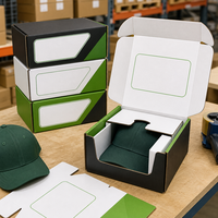 Boîtes d'expédition personnalisées avec logo pour chapeaux et casquettes, avec support de protection intégré, en papier kraft, pour l'emballage et l'expédition