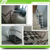 Système de main courantes d'escalier en aluminium moderne avec finition anodisée, balustrades et mains courantes résistantes à l'eau